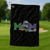 Mom Life Mothers Day Hair Bun Golf Towel thumb 1