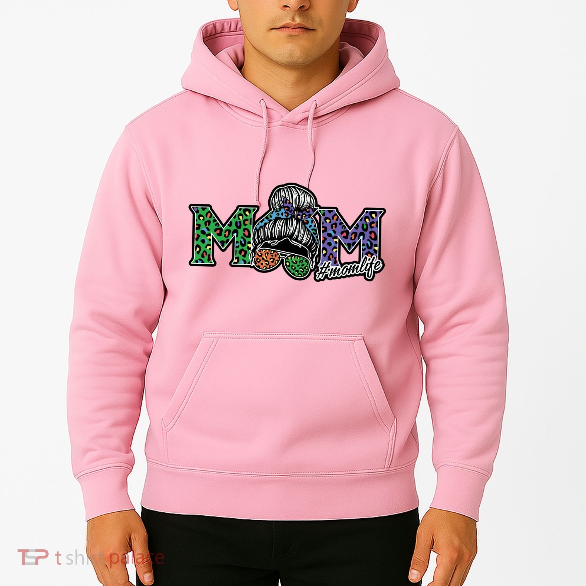 Mom Life Mothers Day Hair Bun Hoodie