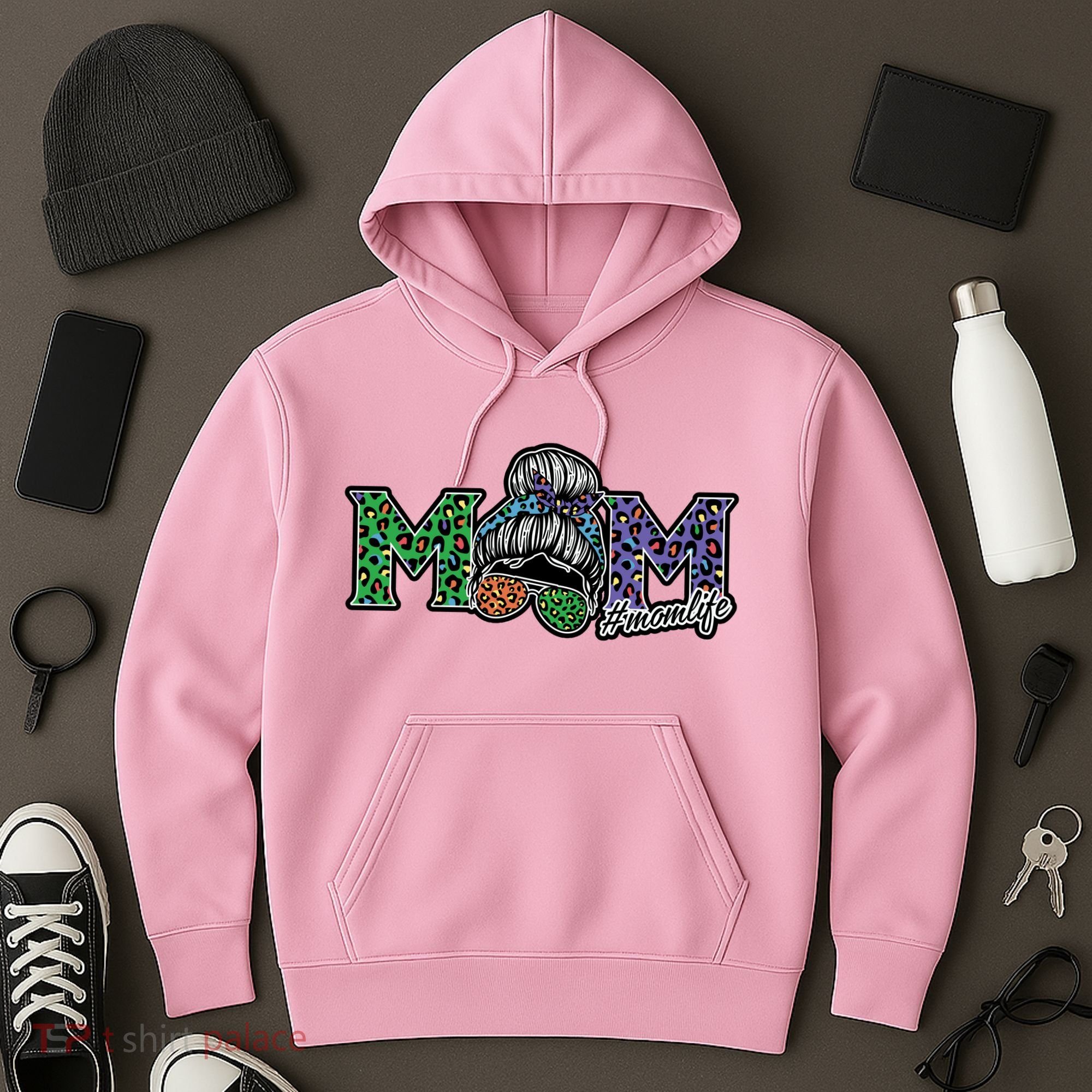 Mom Life Mothers Day Hair Bun Hoodie