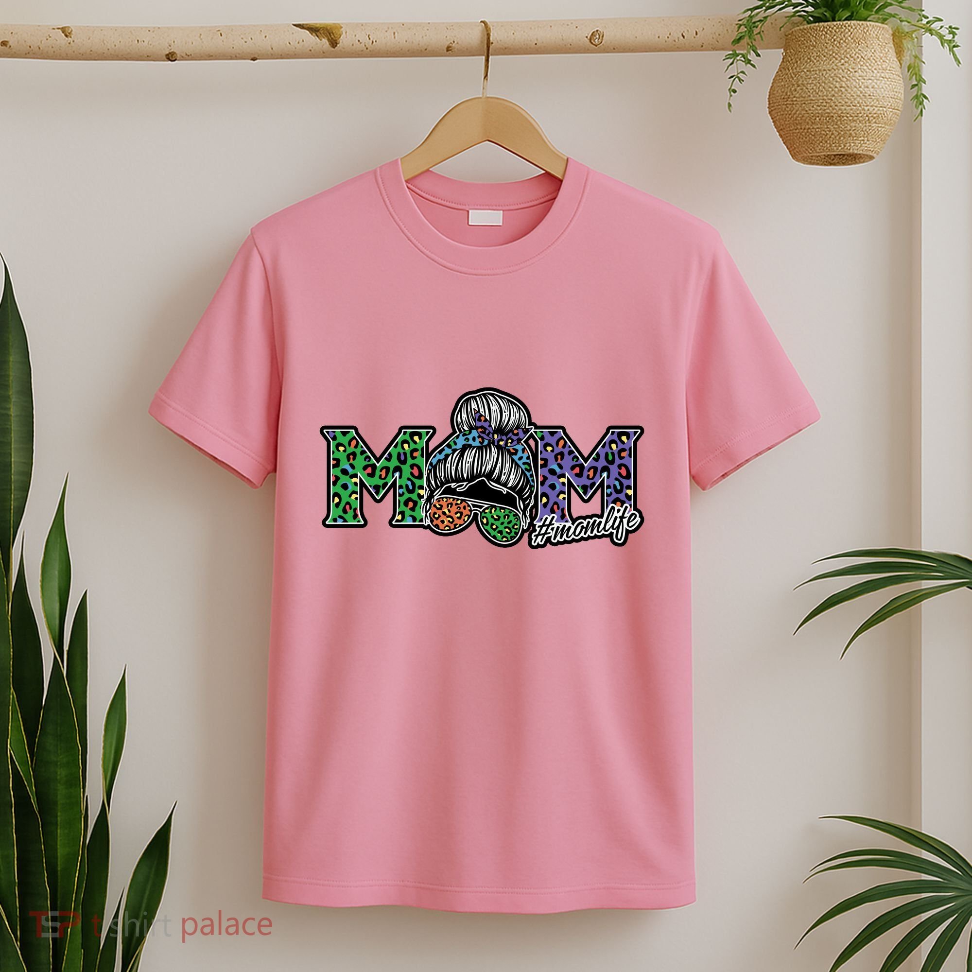 Mom Life Mothers Day Hair Bun T-Shirt