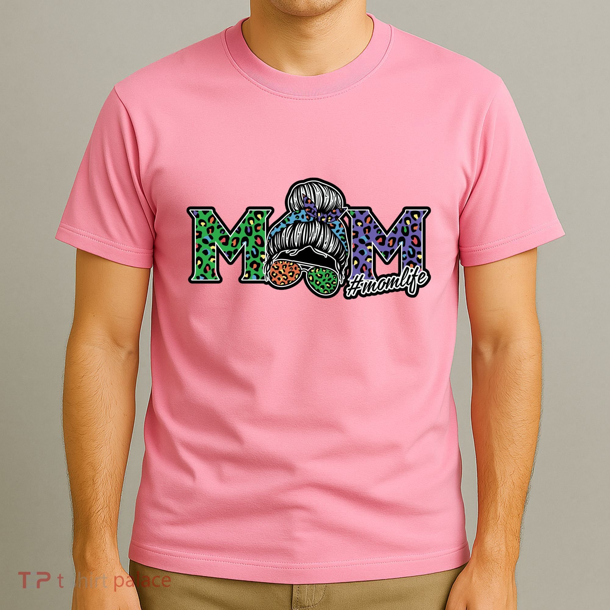 Mom Life Mothers Day Hair Bun T-Shirt