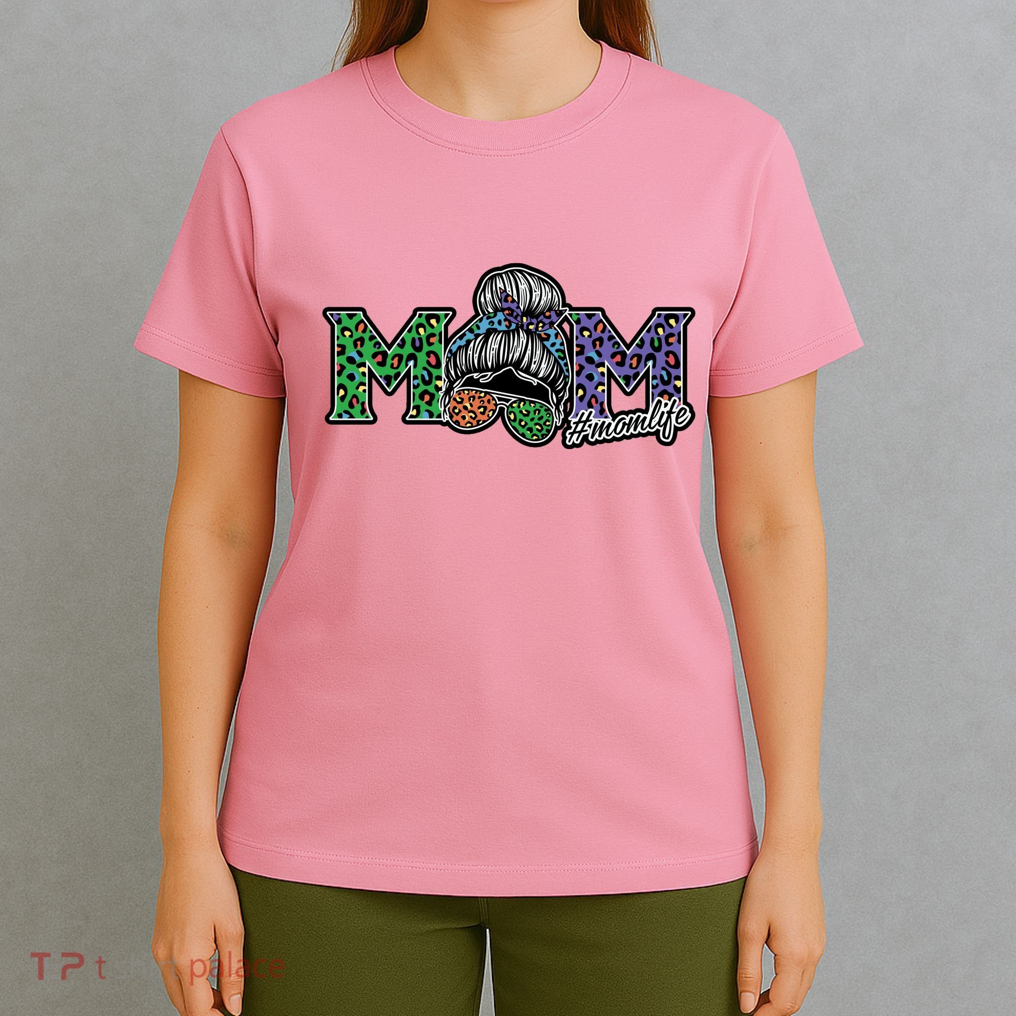 Mom Life Mothers Day Hair Bun T-Shirt