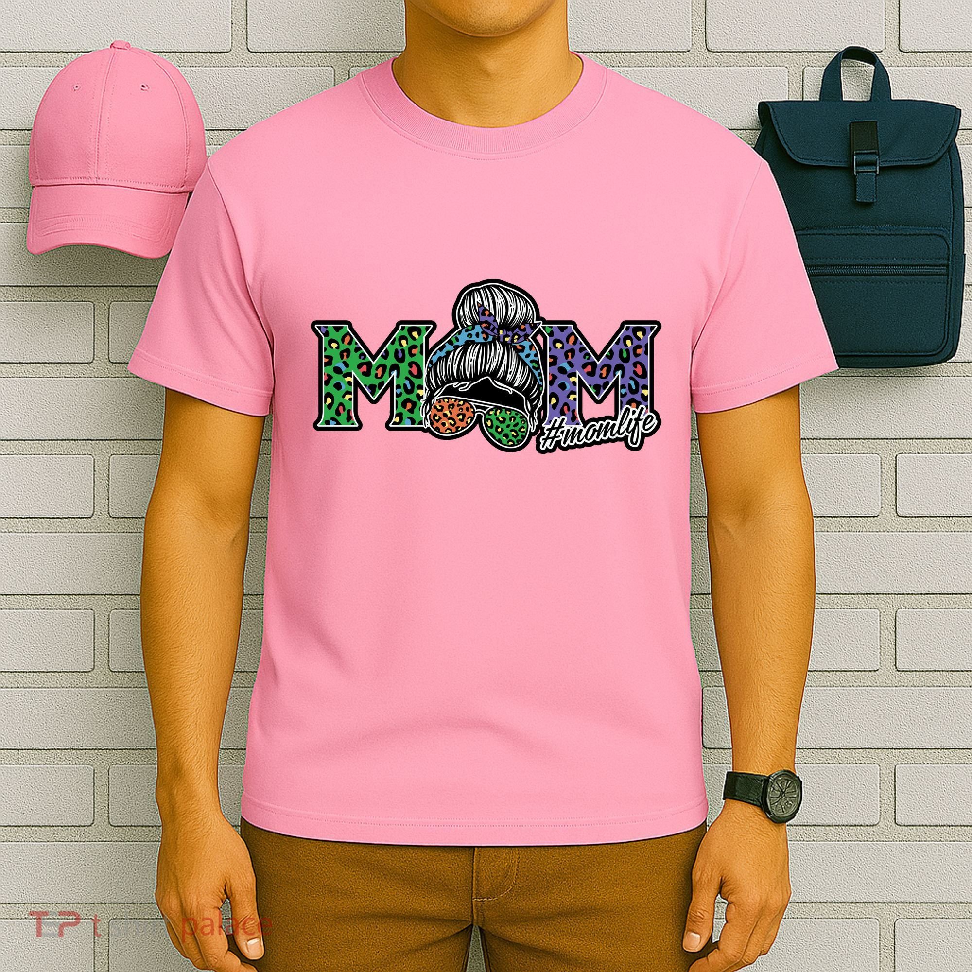Mom Life Mothers Day Hair Bun T-Shirt