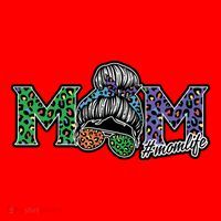 Mom Life Mothers Day Hair Bun Santa Hat thumb 1