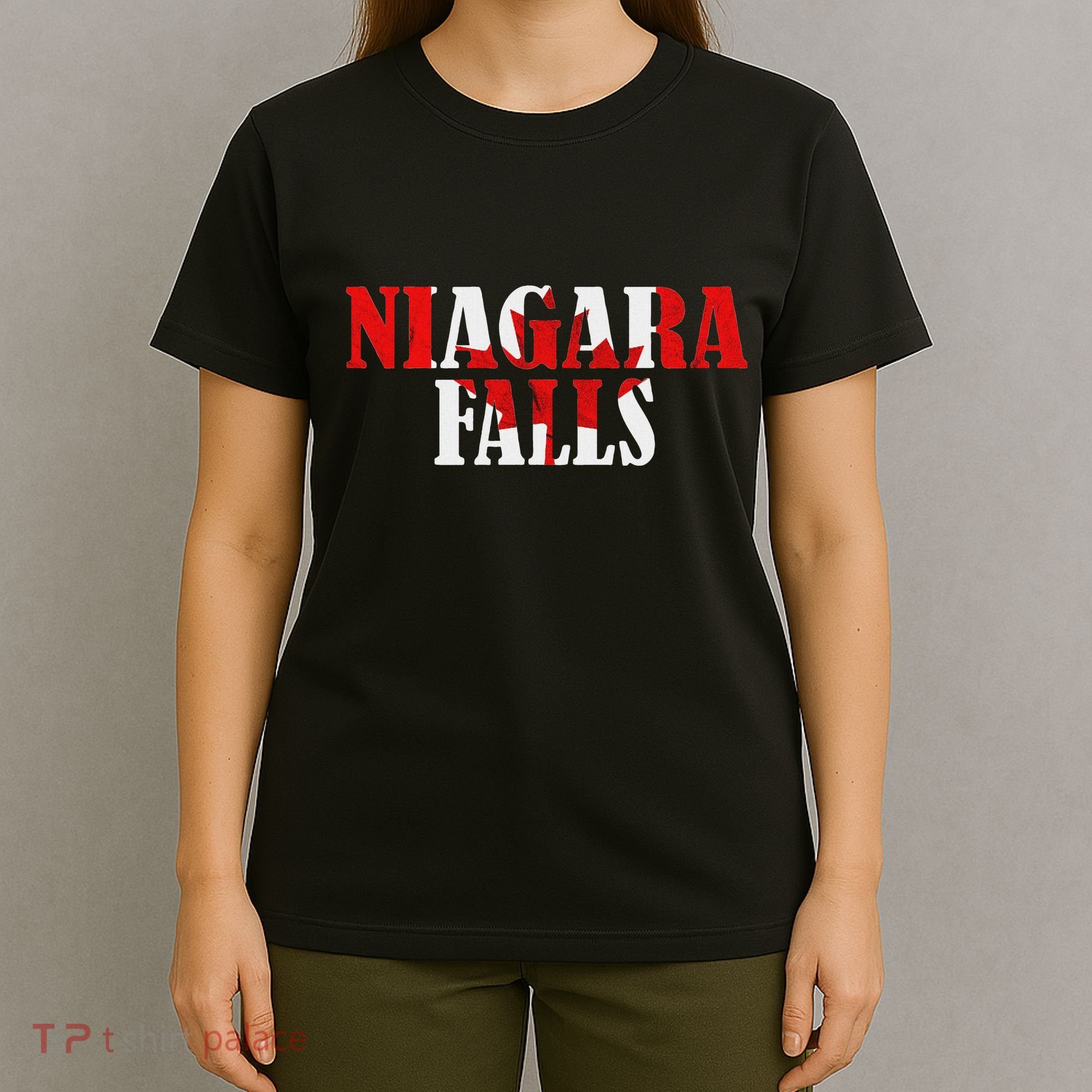 Maple Leaf Niagara Falls Canada Canadian Roots Canada Flag T-Shirt