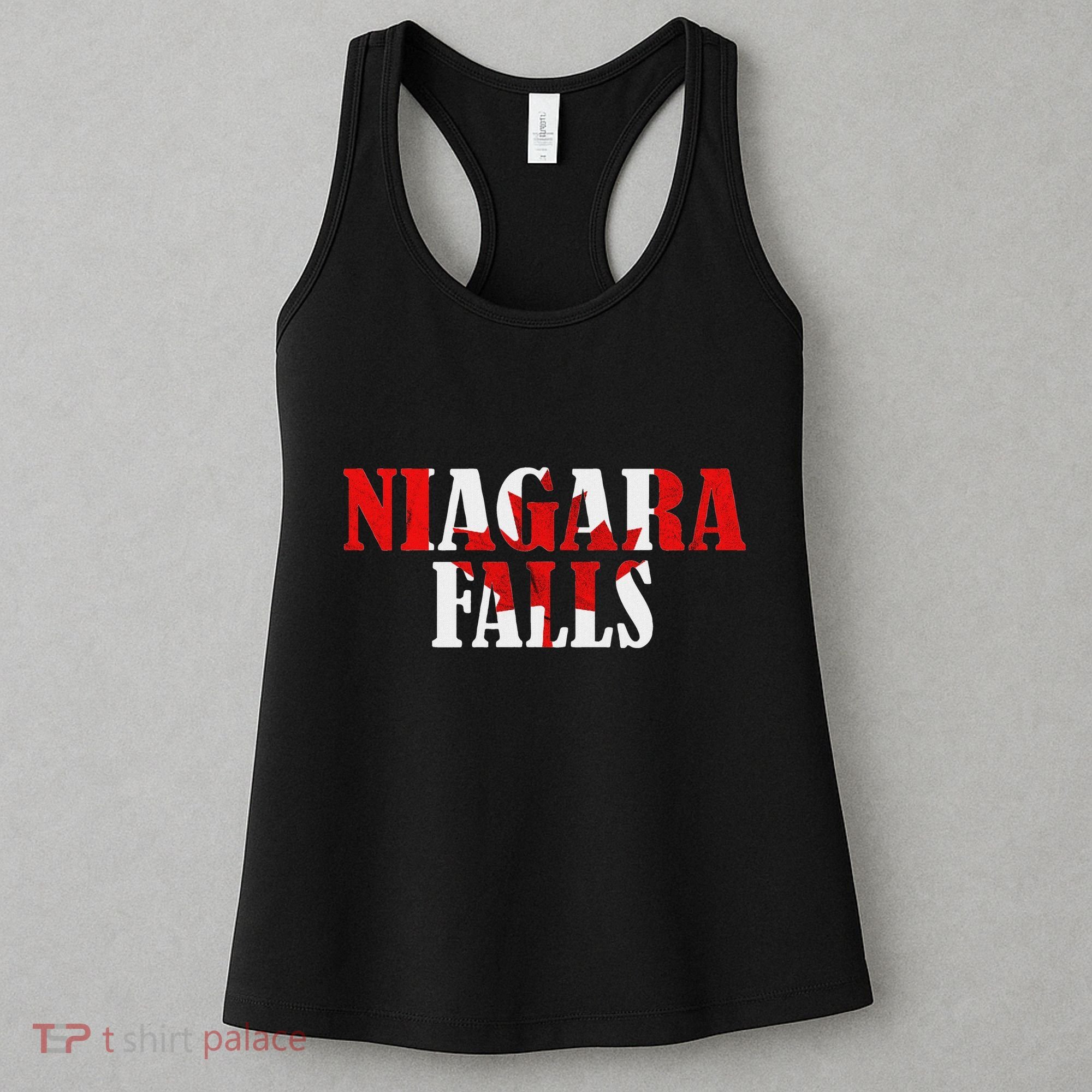 Maple Leaf Niagara Falls Canada Canadian Roots Canada Flag Women's Tank Top