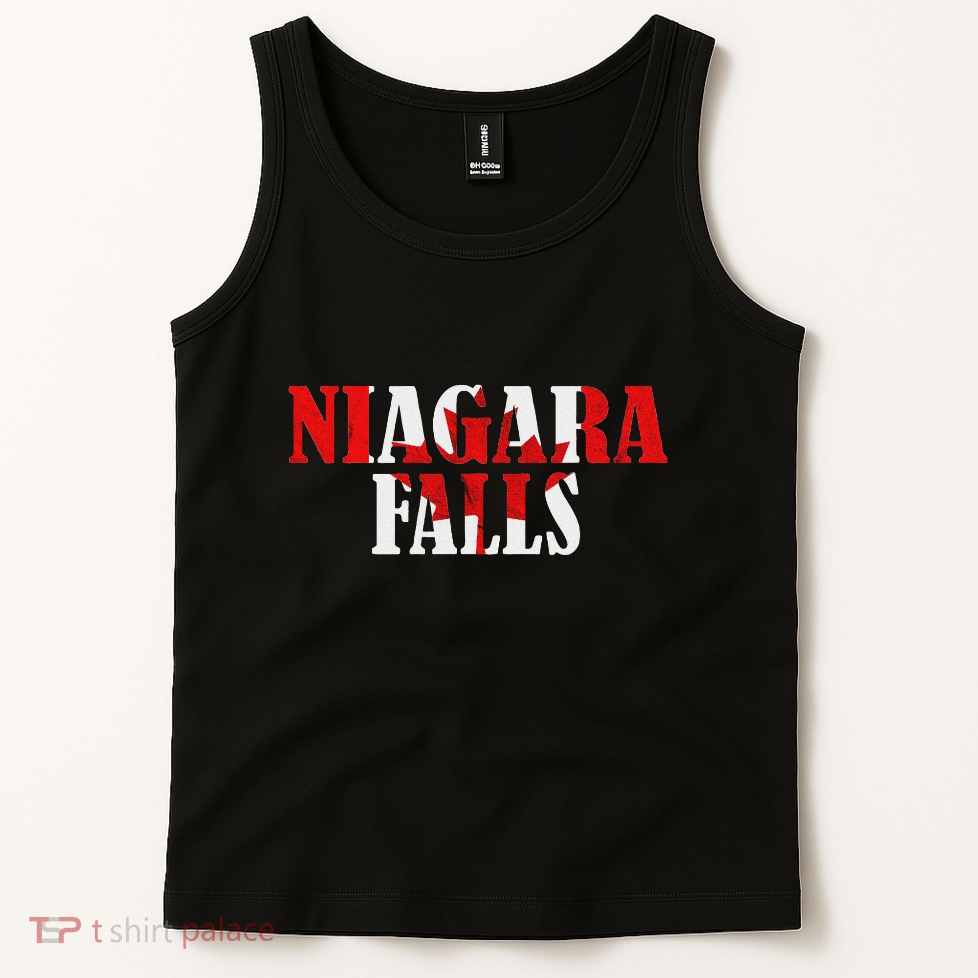 Maple Leaf Niagara Falls Canada Canadian Roots Canada Flag Tank Top