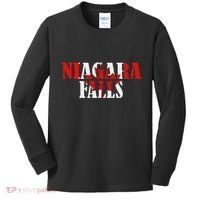 Maple Leaf Niagara Falls Canada Canadian Roots Canada Flag Kids Long Sleeve Shirt thumb 0