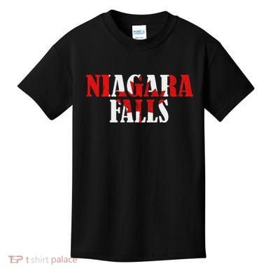 Maple Leaf Niagara Falls Canada Canadian Roots Canada Flag Kids T-Shirt