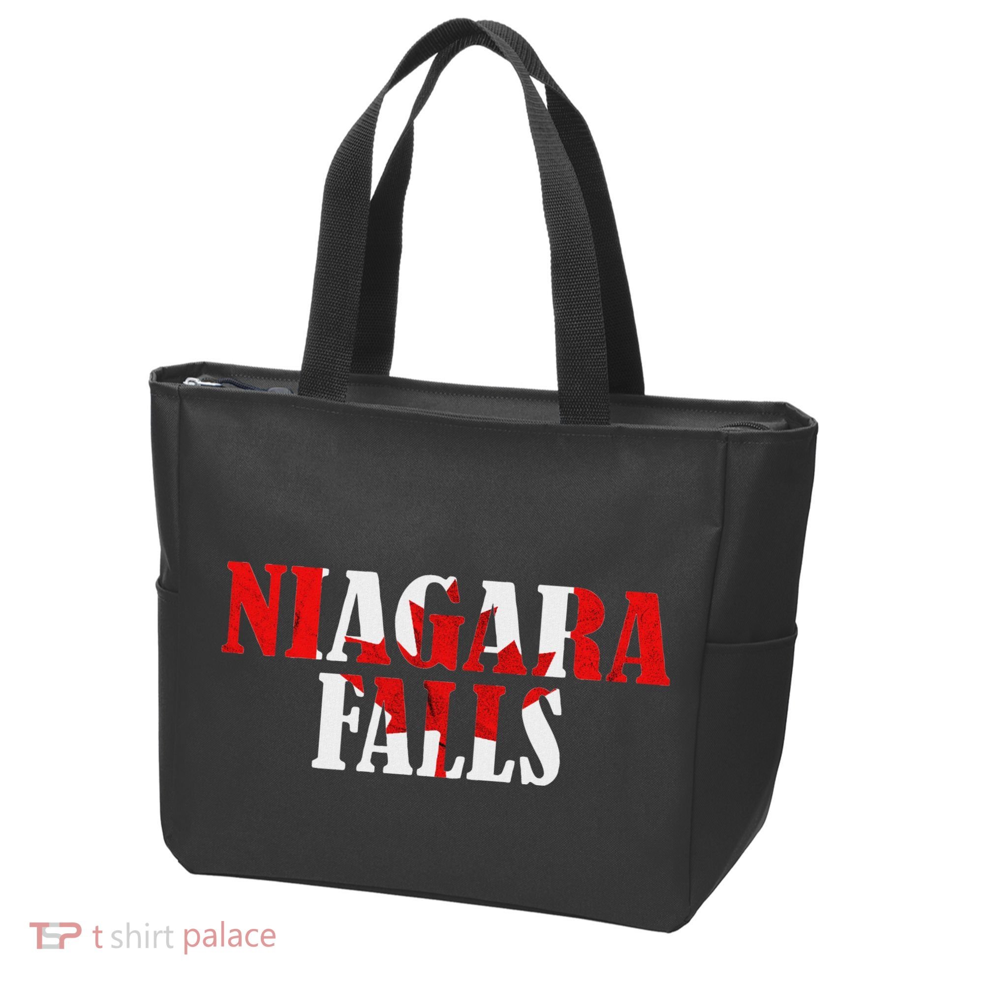 Maple Leaf Niagara Falls Canada Canadian Roots Canada Flag Tote Bag