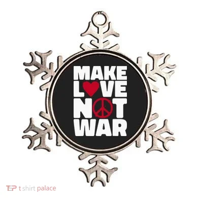 Make Love Not War Ornament