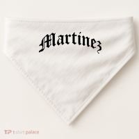 Martinez Last Name Chicano Mexican American Hispanic Spanish USA-Made Doggie Bandana thumb 0
