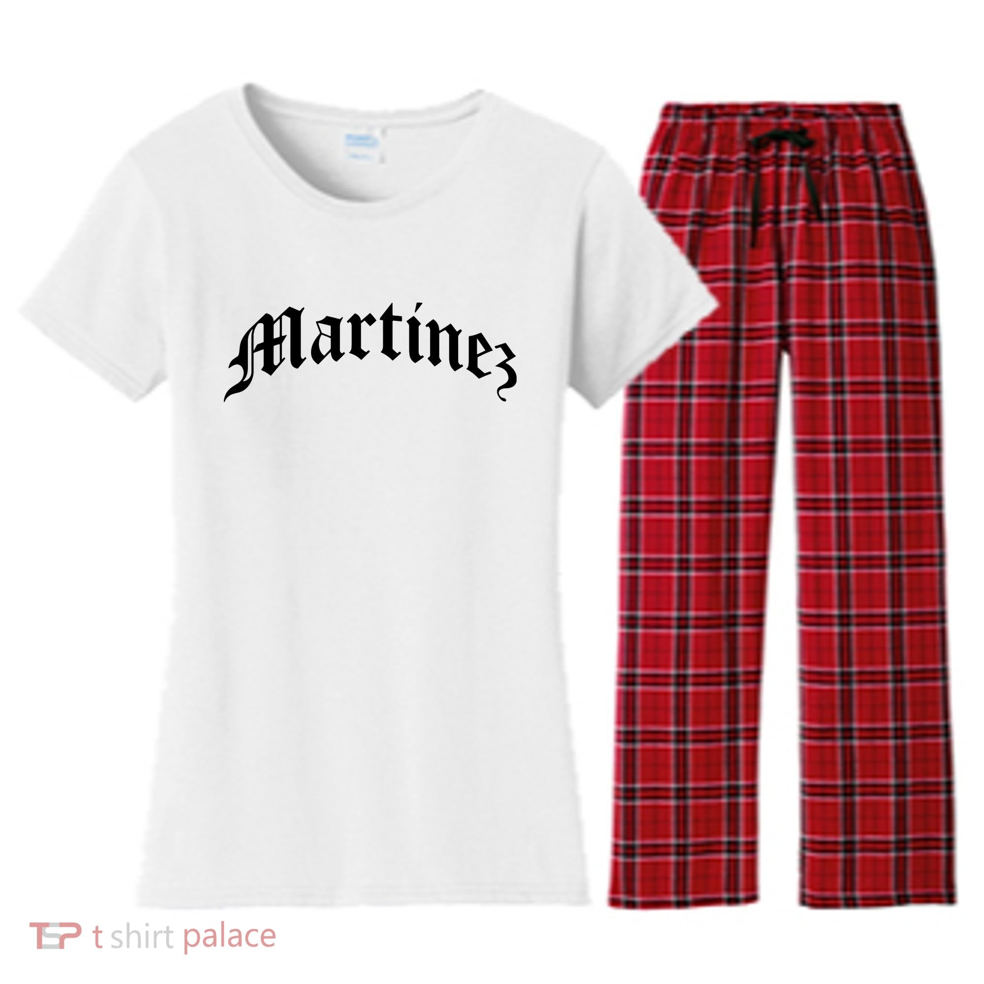 Martinez Last Name Chicano Mexican American Hispanic Spanish Women's Flannel Pajama Set