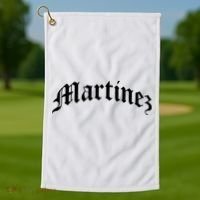 Martinez Last Name Chicano Mexican American Hispanic Spanish Golf Towel thumb 1