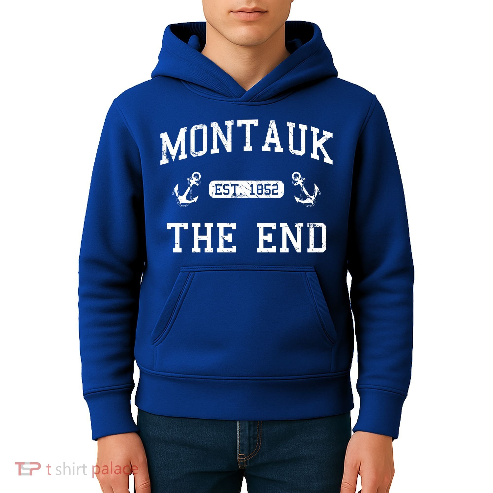 Montauk Li New York The End Gift Kids Hoodie