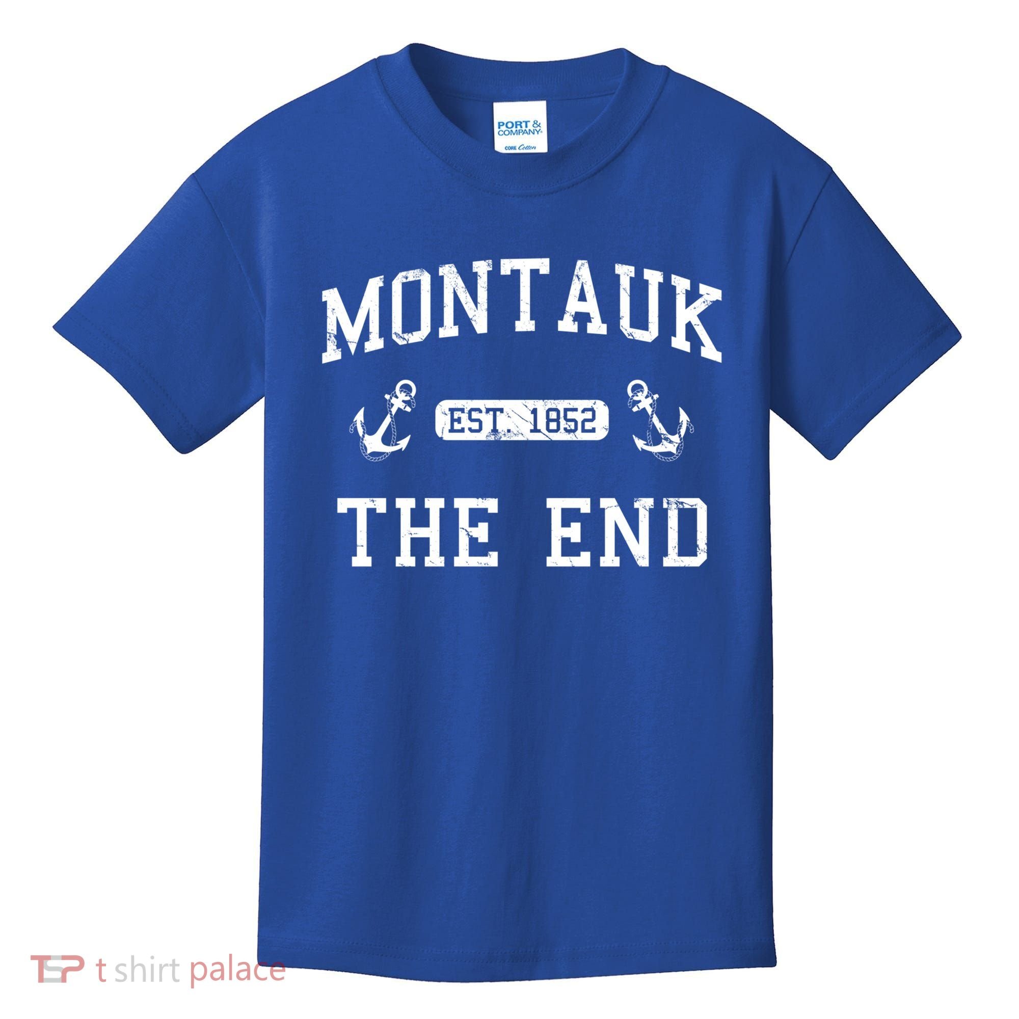 Montauk Li New York The End Gift Kids T-Shirt