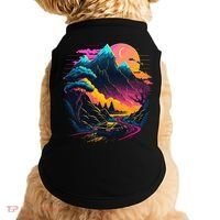 Mountain Life Neon Car Road Scene Doggie Tank thumb 0