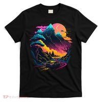 Mountain Life Neon Car Road Scene T-Shirt thumb 0