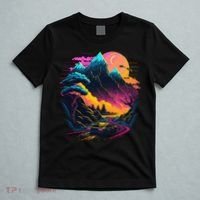 Mountain Life Neon Car Road Scene T-Shirt thumb 5