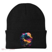 Mountain Life Neon Car Road Scene Beanie thumb 0