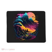 Mountain Life Neon Car Road Scene Mousepad thumb 0