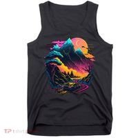 Mountain Life Neon Car Road Scene Tank Top thumb 0