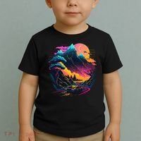 Mountain Life Neon Car Road Scene Toddler T-Shirt thumb 2