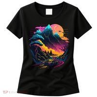 Mountain Life Neon Car Road Scene Women's T-Shirt thumb 0