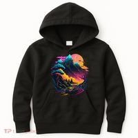 Mountain Life Neon Car Road Scene Kids Hoodie thumb 0