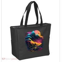 Mountain Life Neon Car Road Scene Tote Bag thumb 2