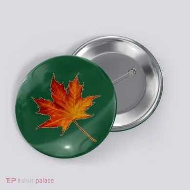 Maple Leaf Nature Button