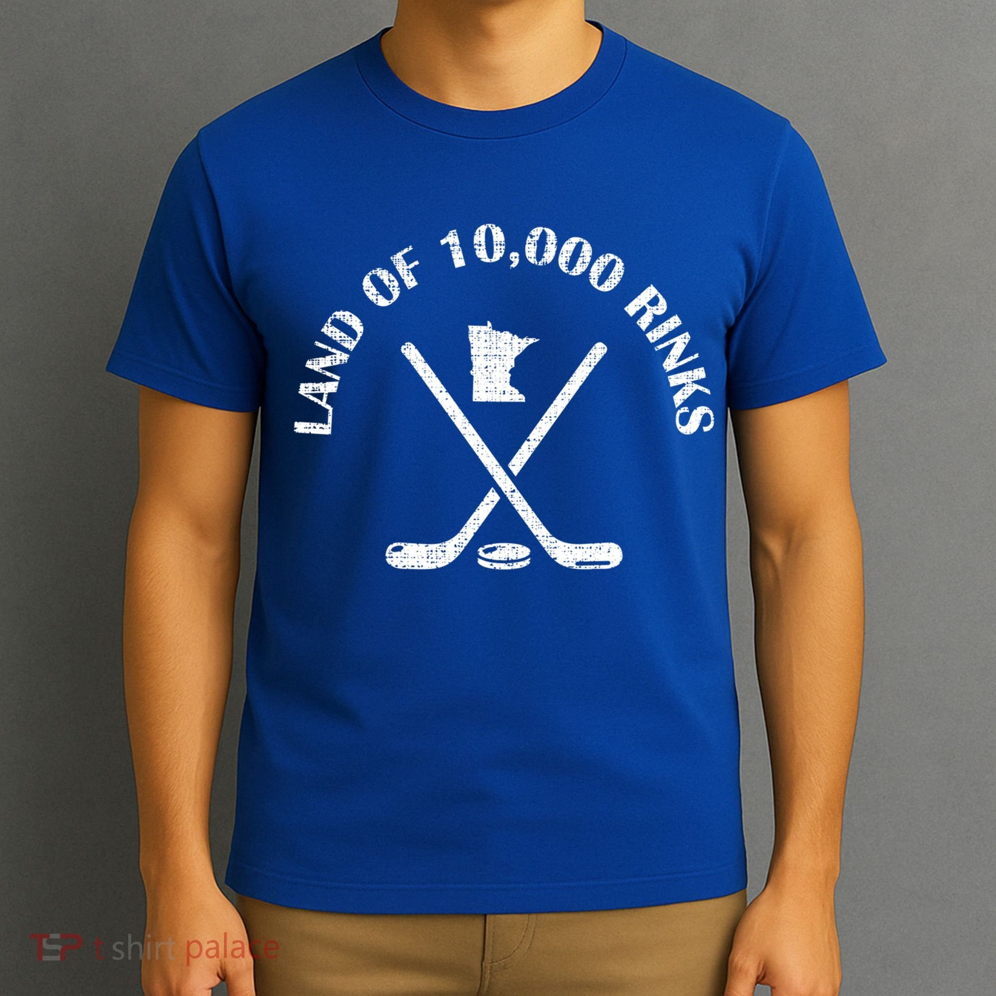 Minnesota Land Of 10000 Rinks Ice Hockey State Souvenir Gift T-Shirt