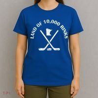 Minnesota Land Of 10000 Rinks Ice Hockey State Souvenir Gift T-Shirt thumb 4