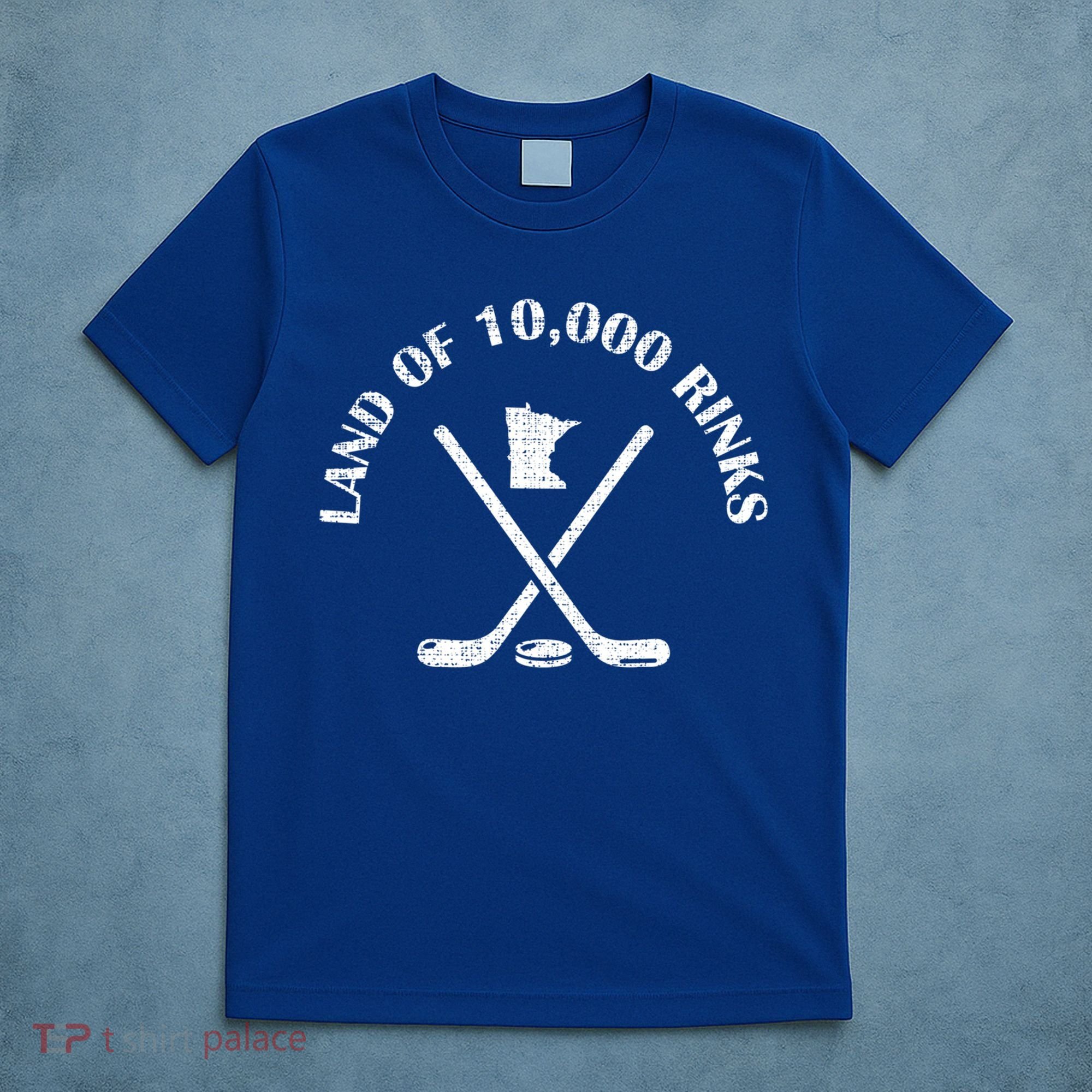 Minnesota Land Of 10000 Rinks Ice Hockey State Souvenir Gift T-Shirt