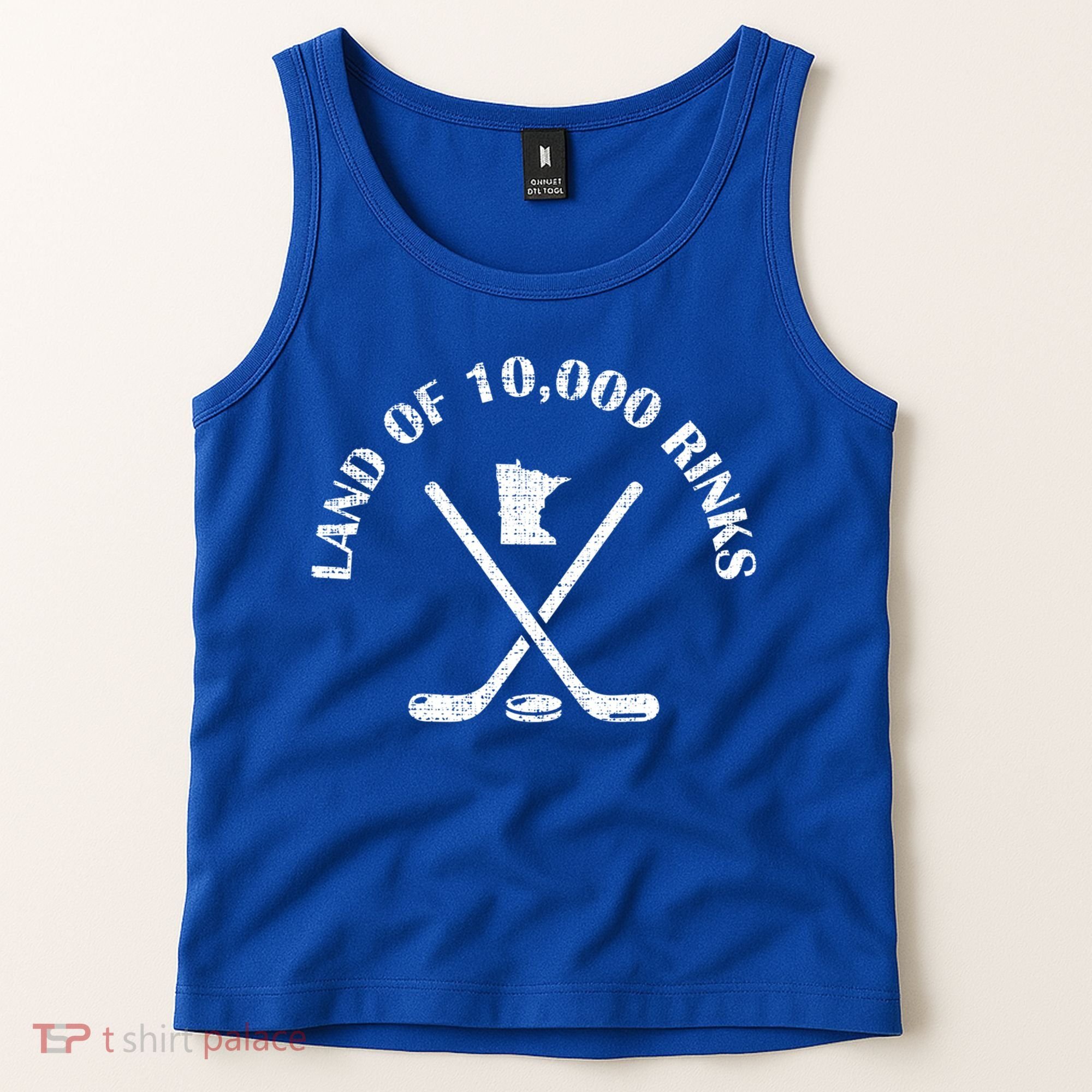 Minnesota Land Of 10000 Rinks Ice Hockey State Souvenir Gift Tank Top