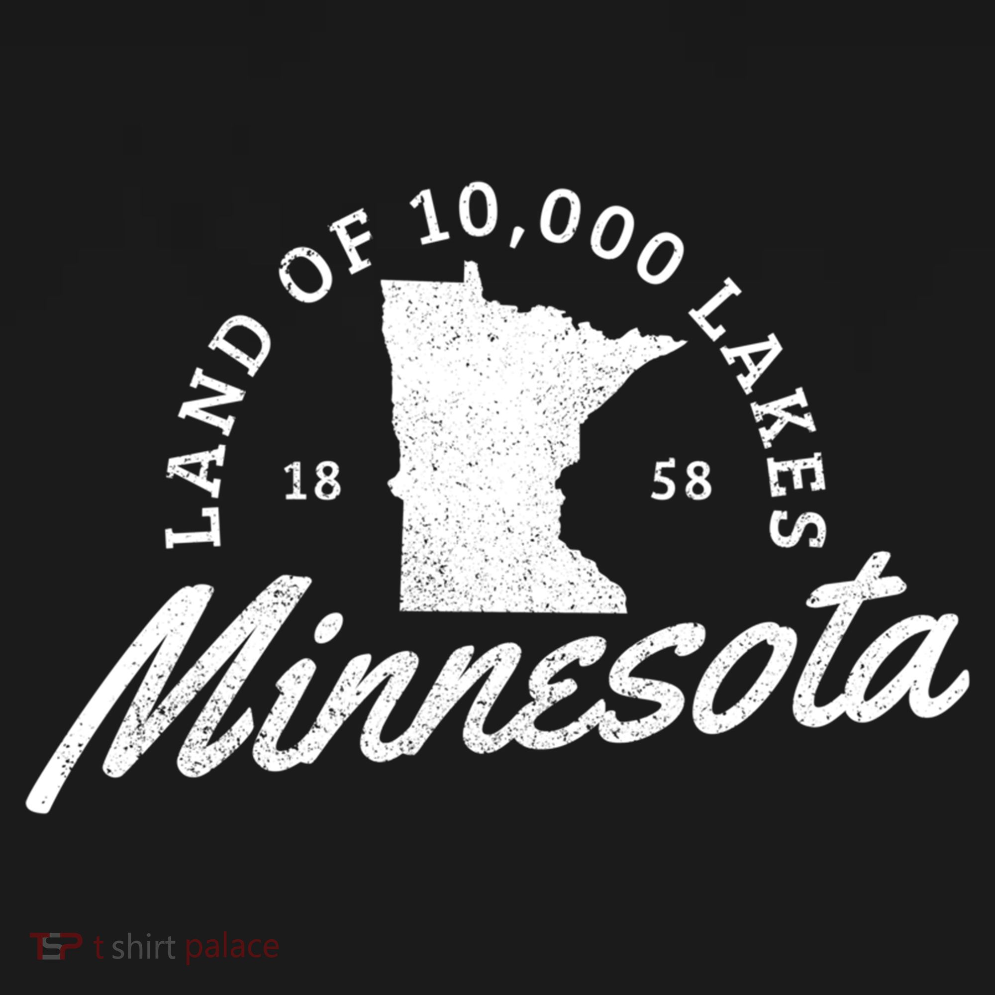 Minnesota Land Of The 10000 Lakes State Map Souvenir Gift Bucket Hat
