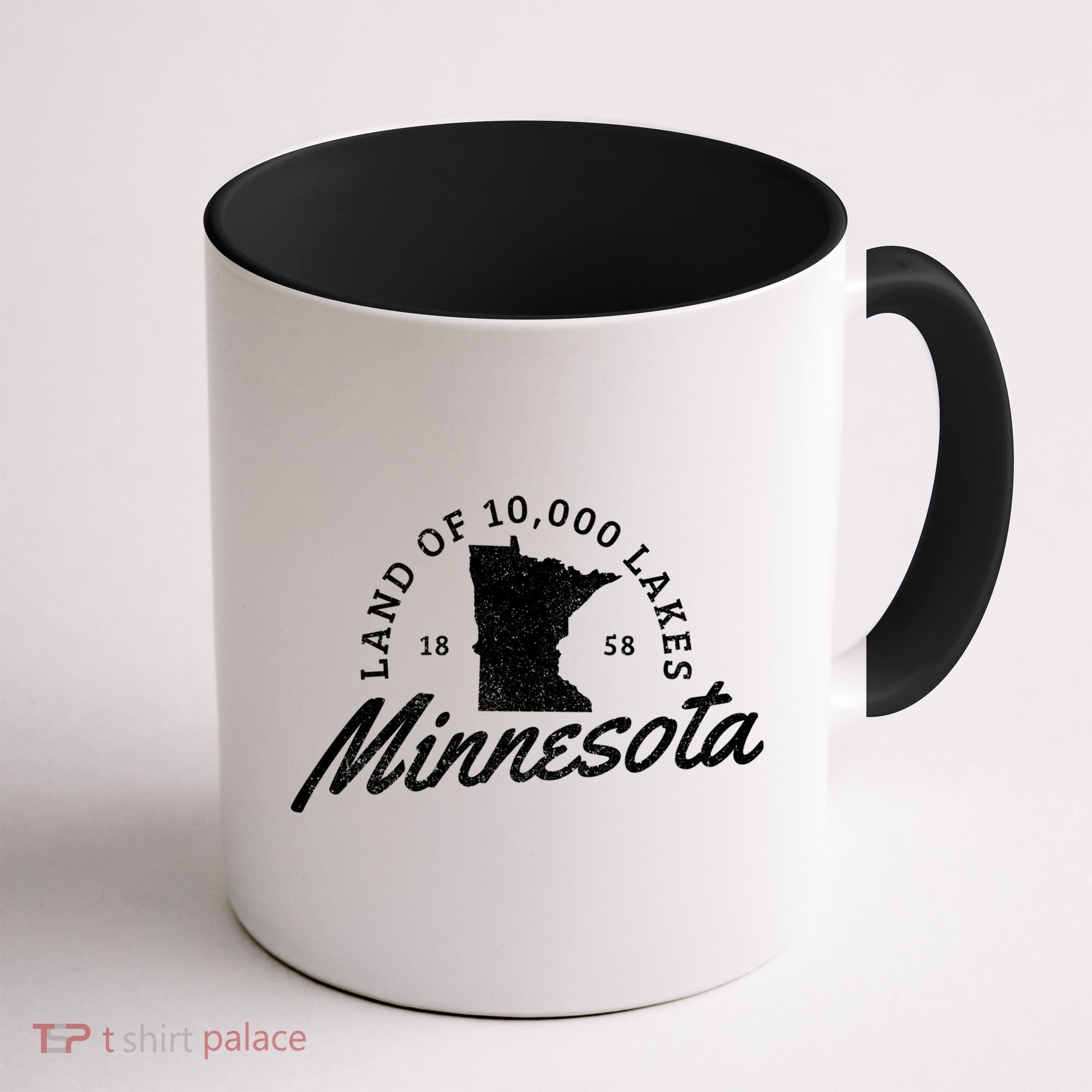Minnesota Land Of The 10000 Lakes State Map Souvenir Gift Coffee Mug