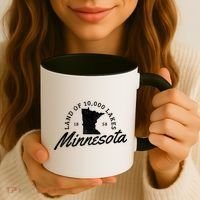 Minnesota Land Of The 10000 Lakes State Map Souvenir Gift Coffee Mug thumb 3