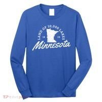 Minnesota Land Of The 10000 Lakes State Map Souvenir Gift Long Sleeve Shirt thumb 0