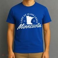 Minnesota Land Of The 10000 Lakes State Map Souvenir Gift T-Shirt thumb 3