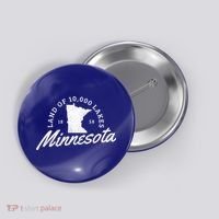 Minnesota Land Of The 10000 Lakes State Map Souvenir Gift Button thumb 0