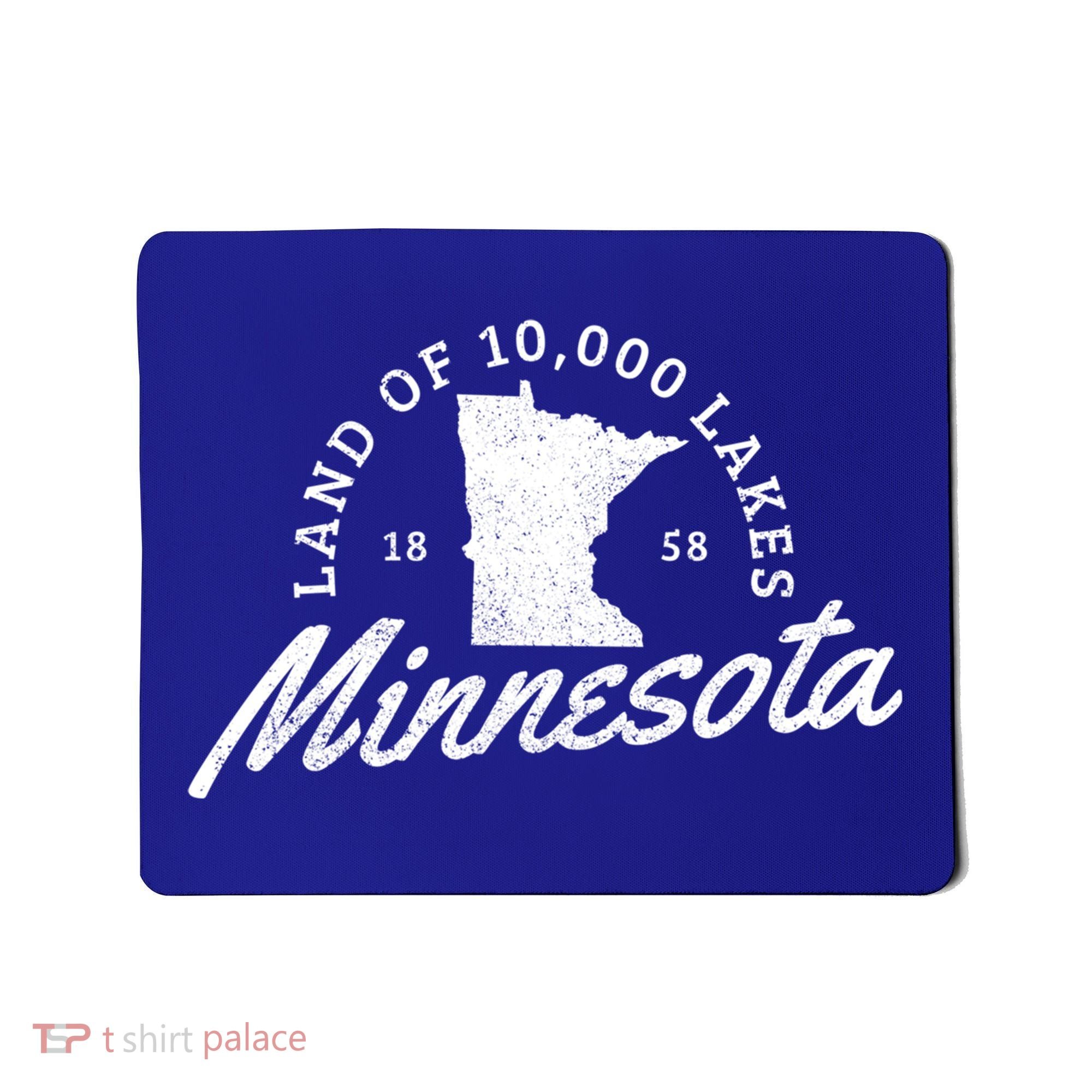 Minnesota Land Of The 10000 Lakes State Map Souvenir Gift Mousepad