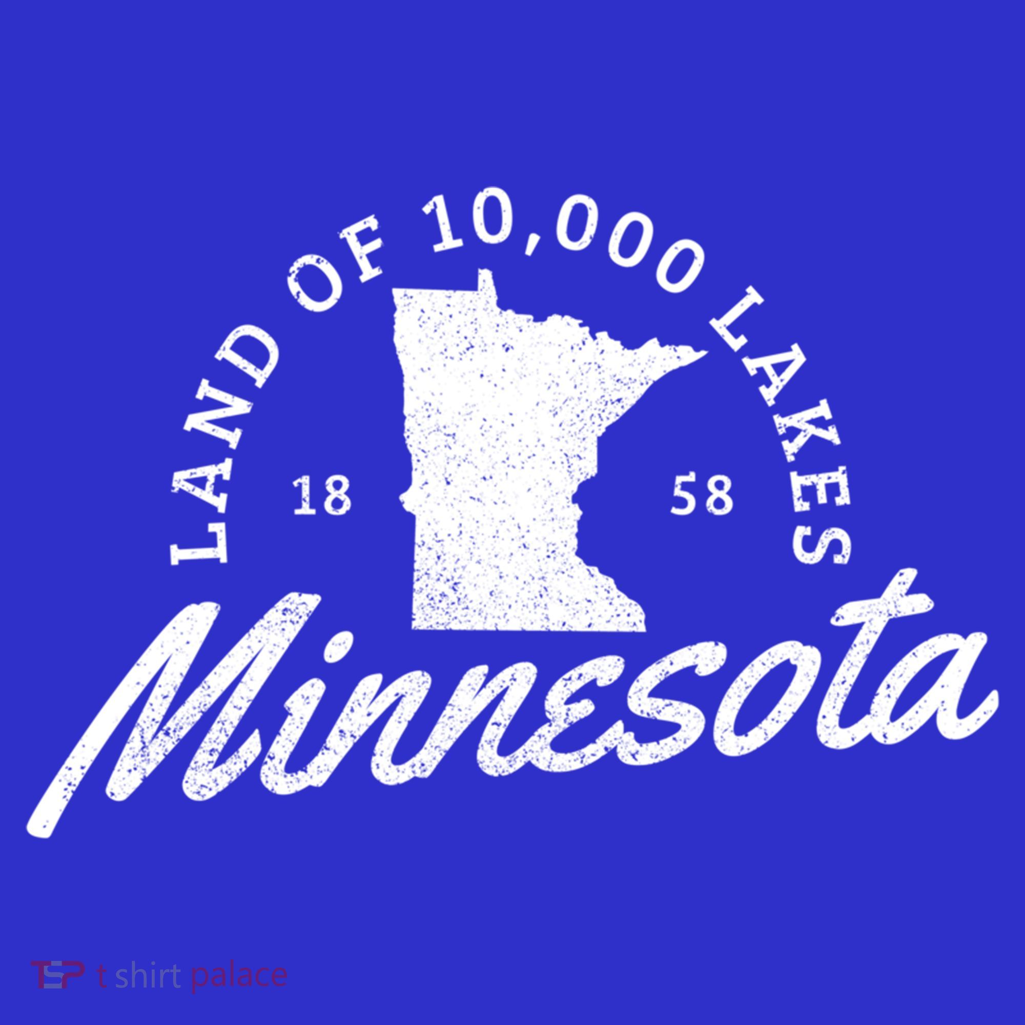 Minnesota Land Of The 10000 Lakes State Map Souvenir Gift Mousepad