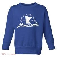 Minnesota Land Of The 10000 Lakes State Map Souvenir Gift Toddler Sweatshirt thumb 0