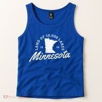 Minnesota Land Of The 10000 Lakes State Map Souvenir Gift Tank Top thumb 2