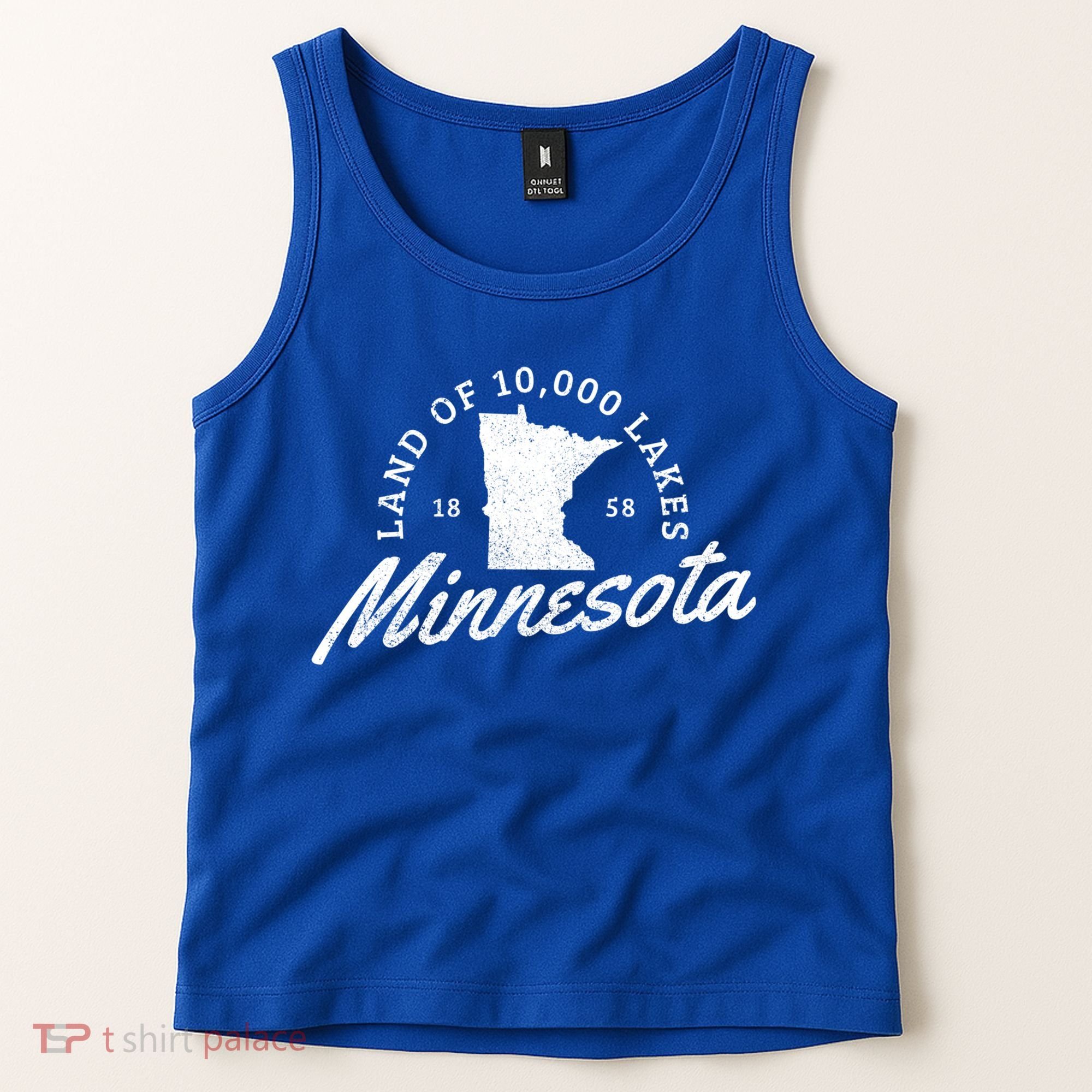 Minnesota Land Of The 10000 Lakes State Map Souvenir Gift Tank Top