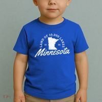 Minnesota Land Of The 10000 Lakes State Map Souvenir Gift Toddler T-Shirt thumb 2