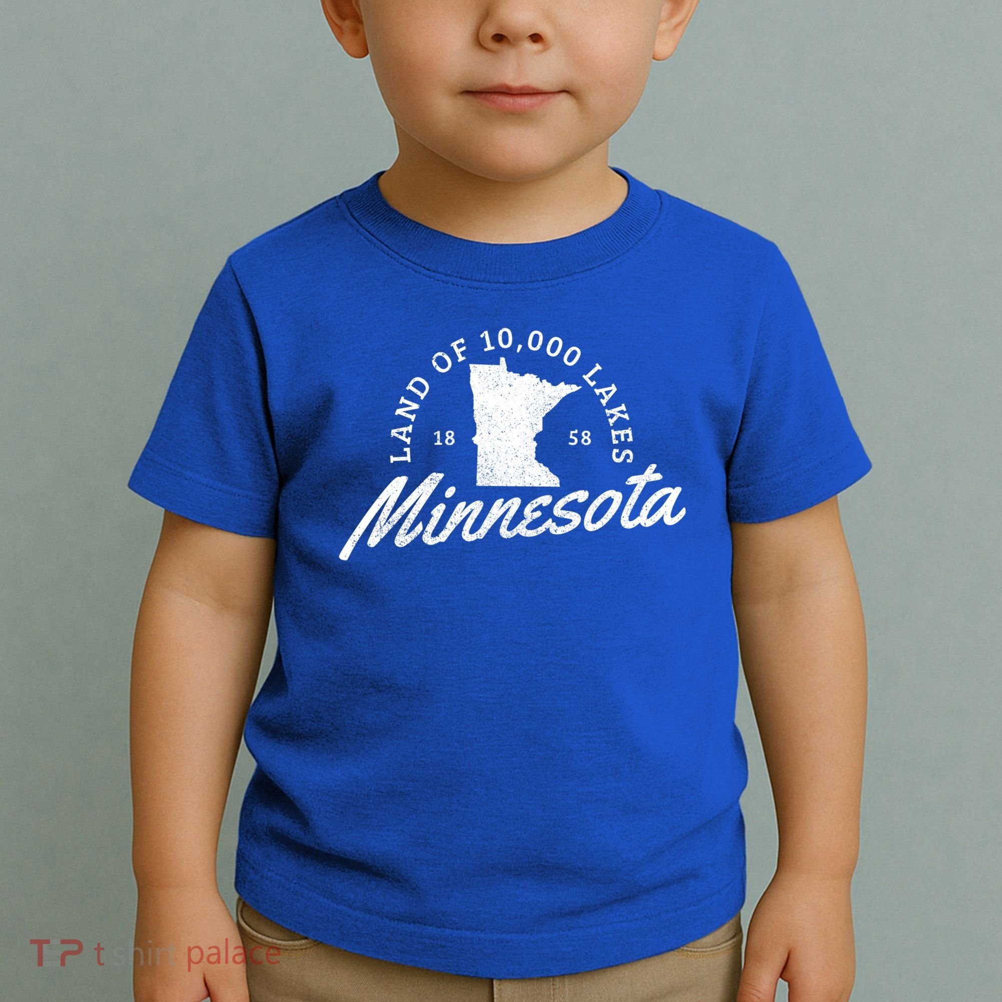 Minnesota Land Of The 10000 Lakes State Map Souvenir Gift Toddler T-Shirt