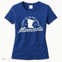 Minnesota Land Of The 10000 Lakes State Map Souvenir Gift Women's T-Shirt thumb 0