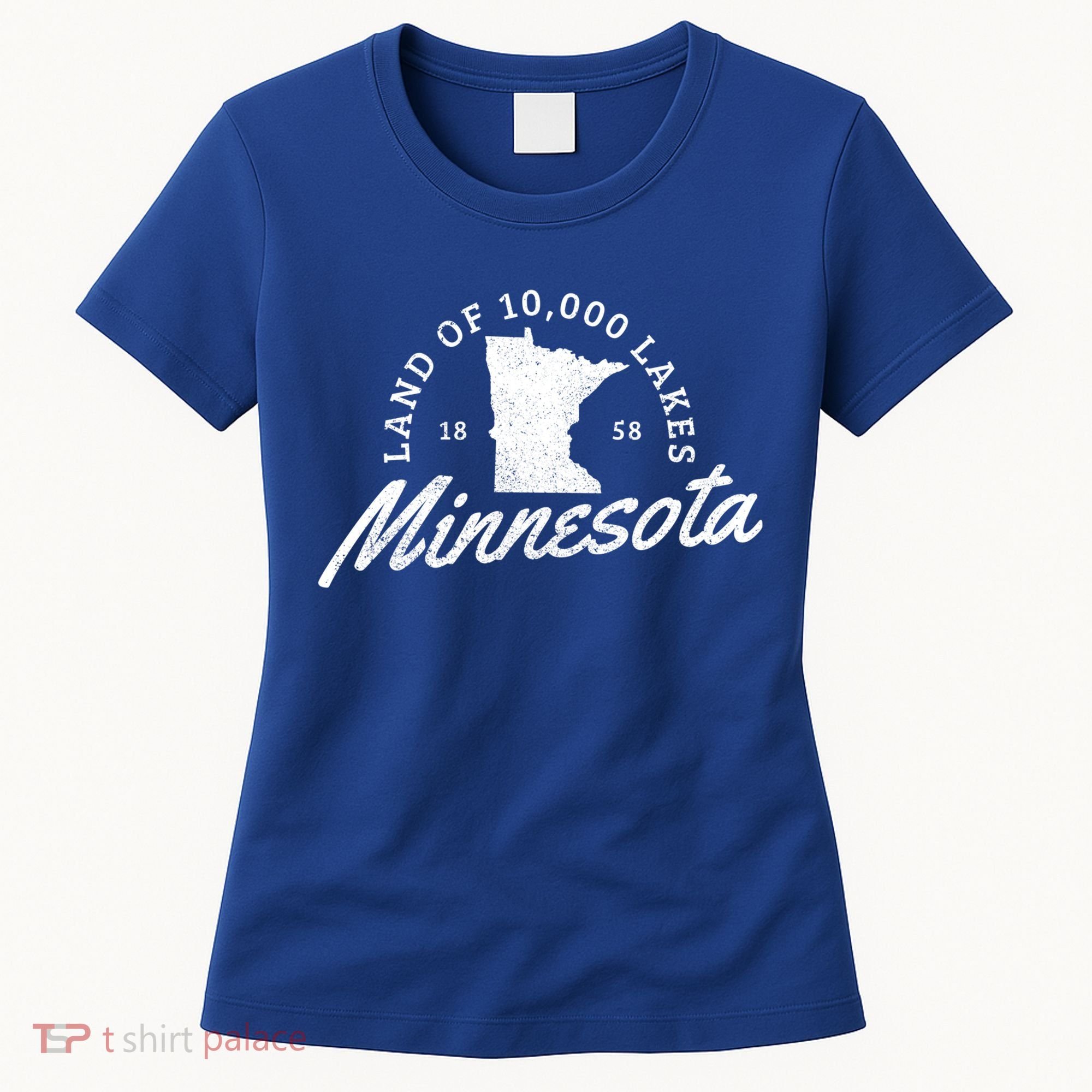 Minnesota Land Of The 10000 Lakes State Map Souvenir Gift Women's T-Shirt